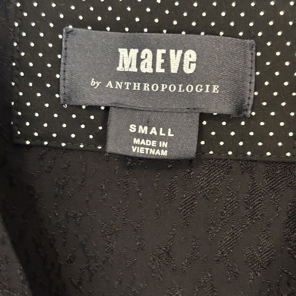 Maeve By Anthropologie Sacha Jacquard Tiered Tunic V-Neck Short Sleeves Small - Picture 3 of 10